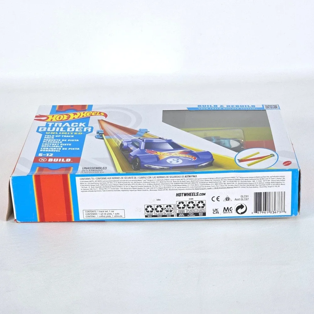 Hot Wheels Track Builder Unlimited Fold Up Pack Car Stunt Playset New Deadstock